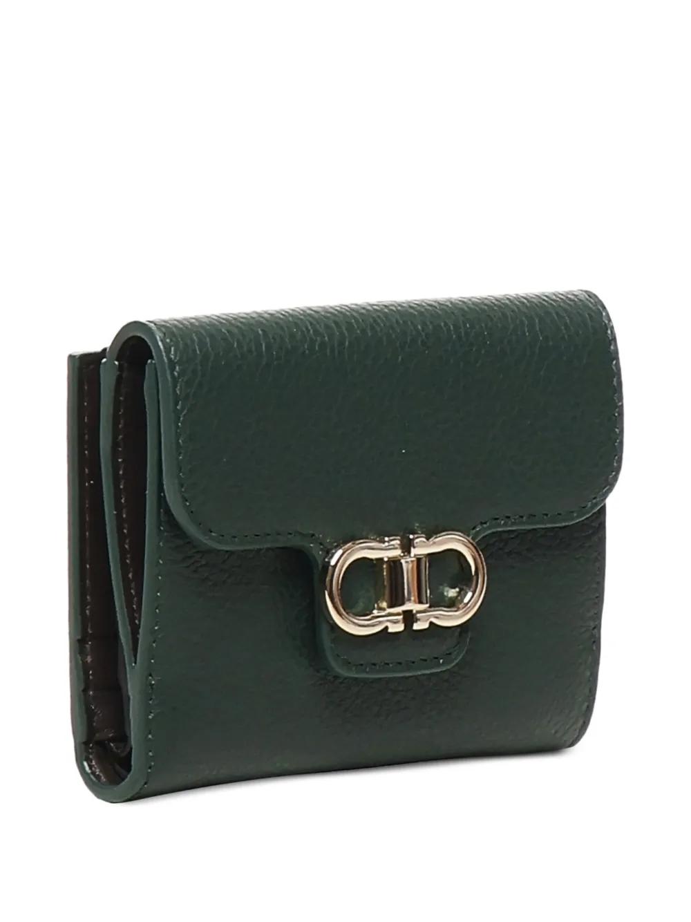 Ferragamo Portemonnee met Gancini-plakkaat Groen