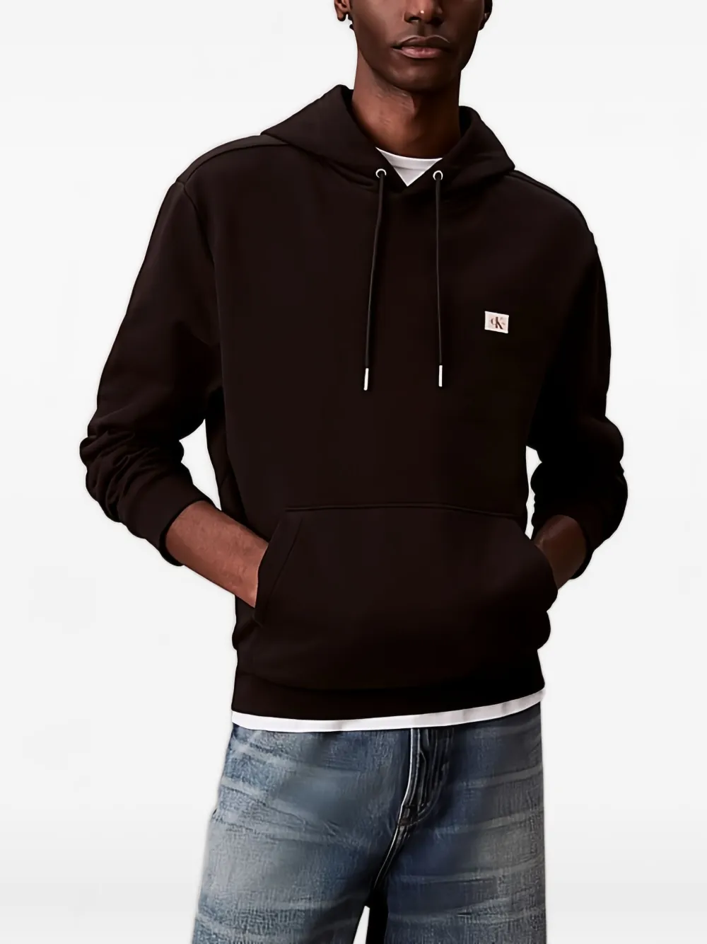 Calvin Klein Hoodie met logopatch Zwart