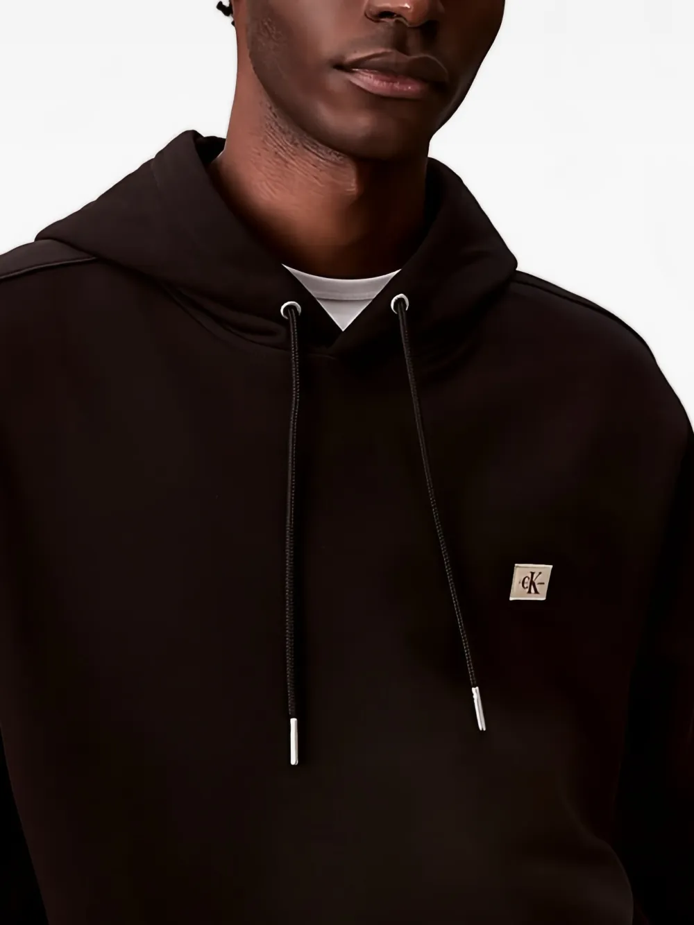 Calvin Klein Hoodie met logopatch Zwart