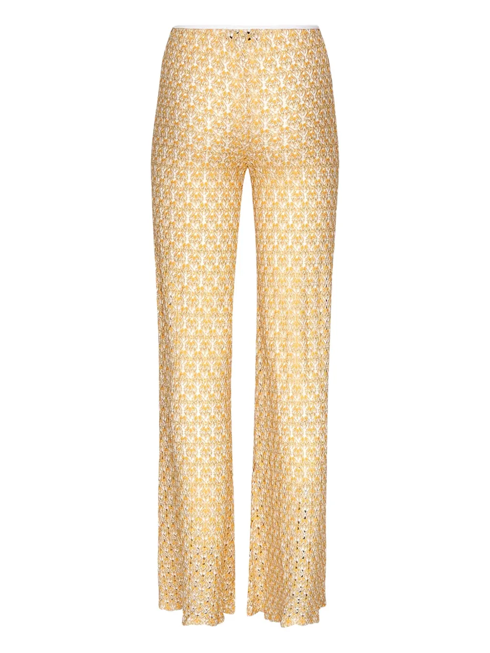 Missoni zigzag-knit trousers - Geel