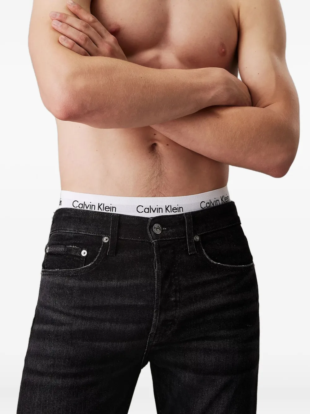 Calvin Klein Black Jeans In Black