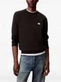 Calvin Klein logo-patch crew-neck sweatshirt - Black