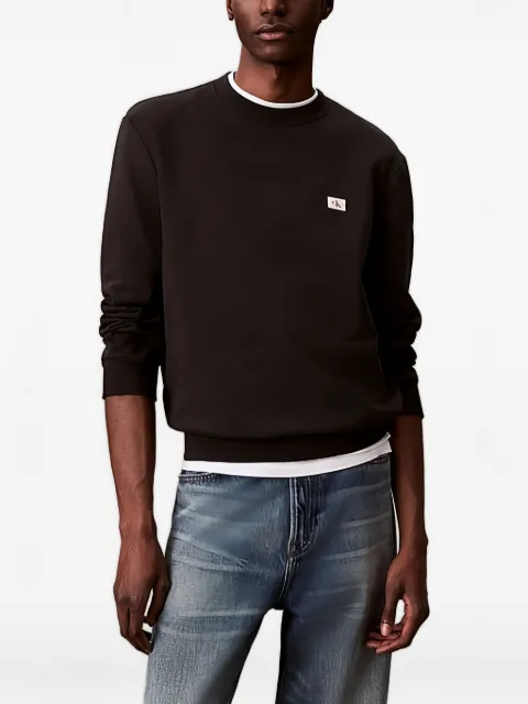 Calvin Klein logo-patch crew-neck sweatshirt
