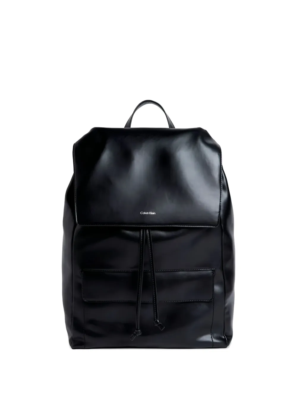 Calvin Klein Flap-pocket Backpack In Black