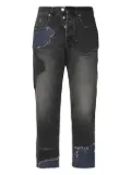 John Richmond patchwork frayed jeans - Black