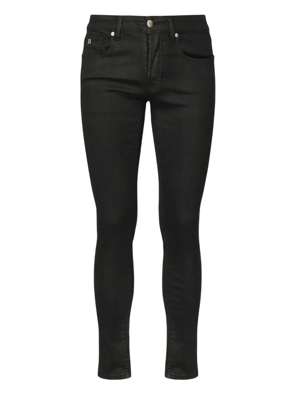 John Richmond Jeans met vijf zakken en metalen logo Zwart