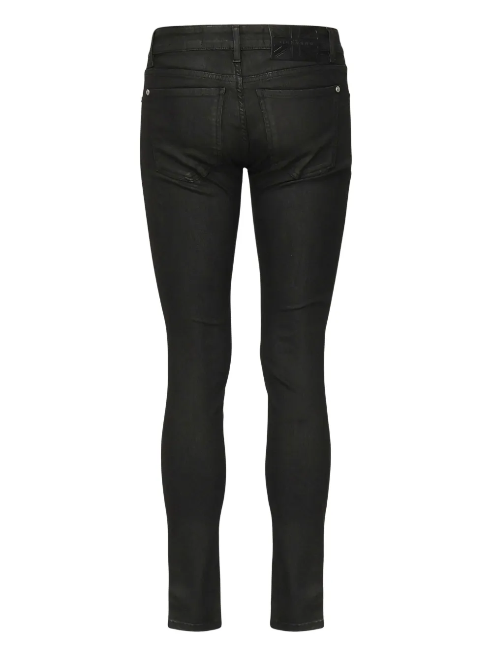 John Richmond Jeans met vijf zakken en metalen logo Zwart