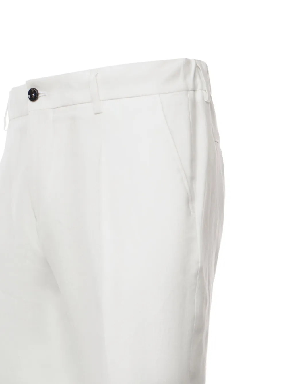 Be Able Button Linen Trousers In White