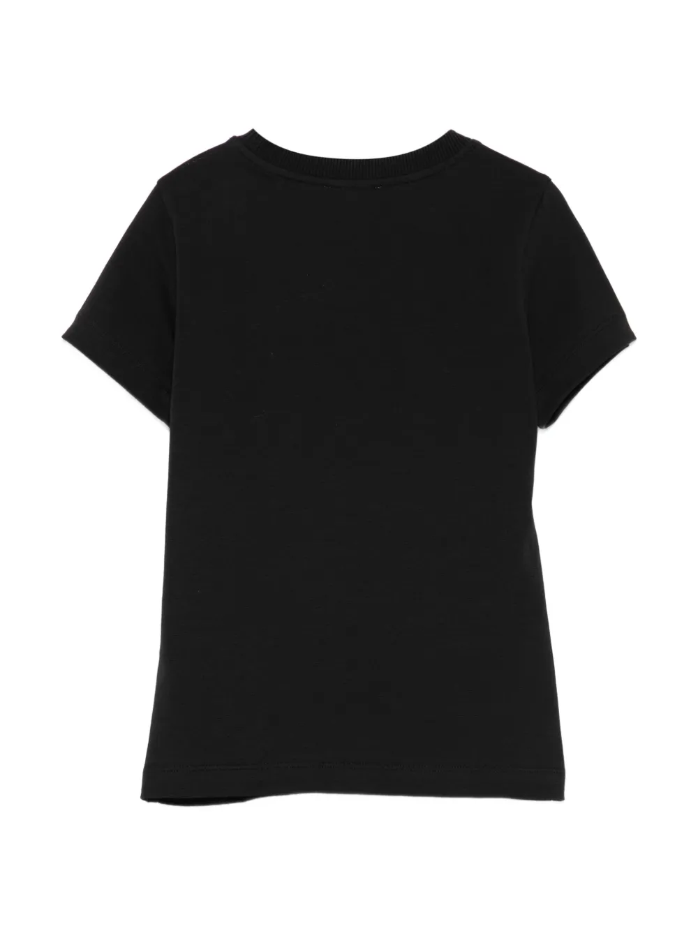 Moschino Kids logo-print T-shirt Zwart