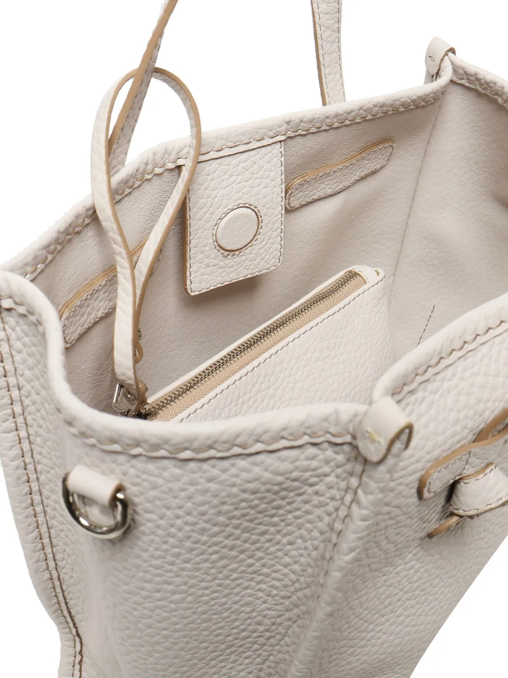 GIANNI CHIARINI Marcella leather tote bag Beige