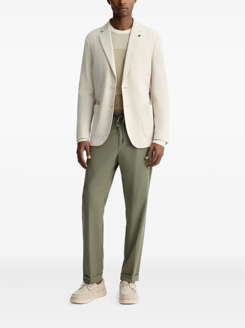 LIU JO drawstring-waist trousers - Groen