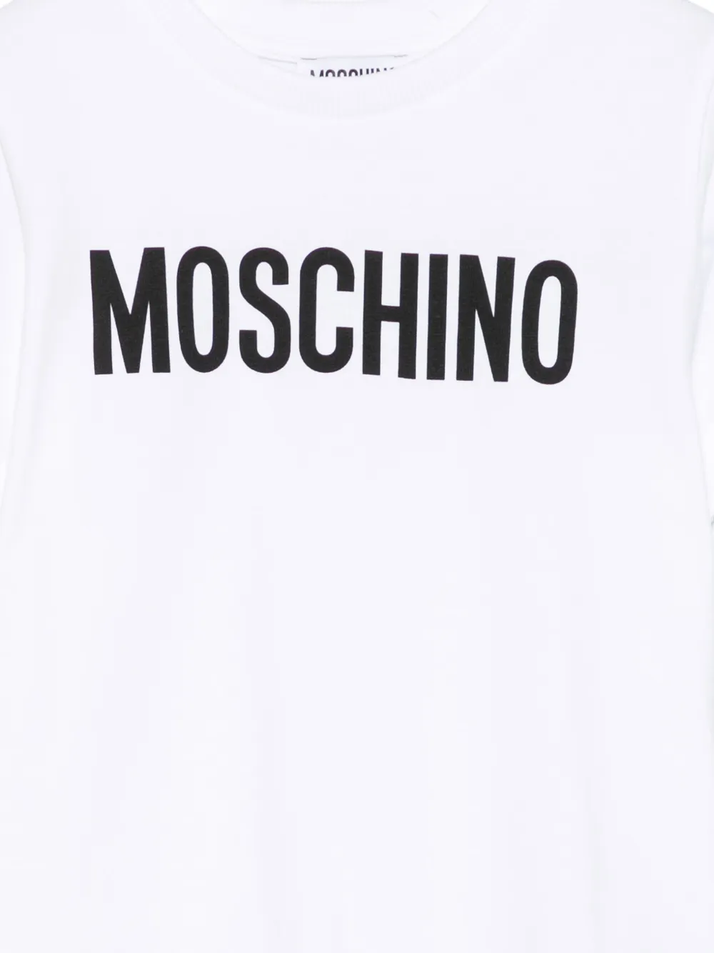 Moschino Kids logo-print T-shirt Wit
