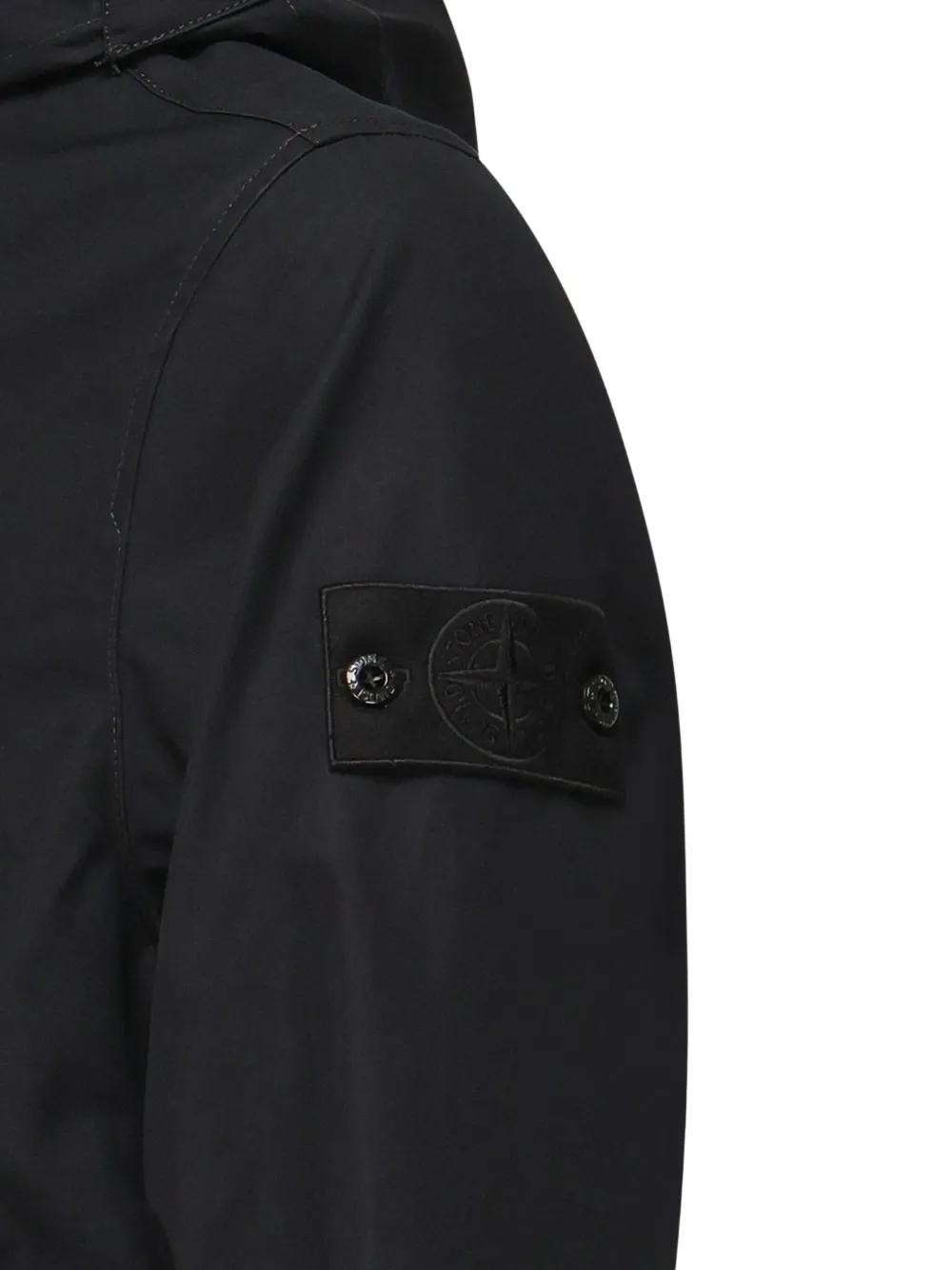Stone Island Compass-badge hooded jacket Zwart