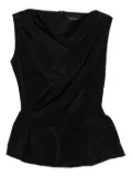Simone Rocha draped peplum top - Black
