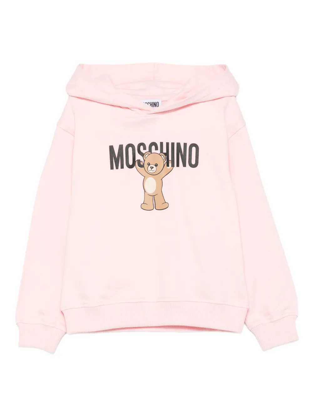 Moschino Kids teddy-print hooded top Roze