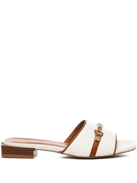 V°73 woven leather chain-embellished sandals