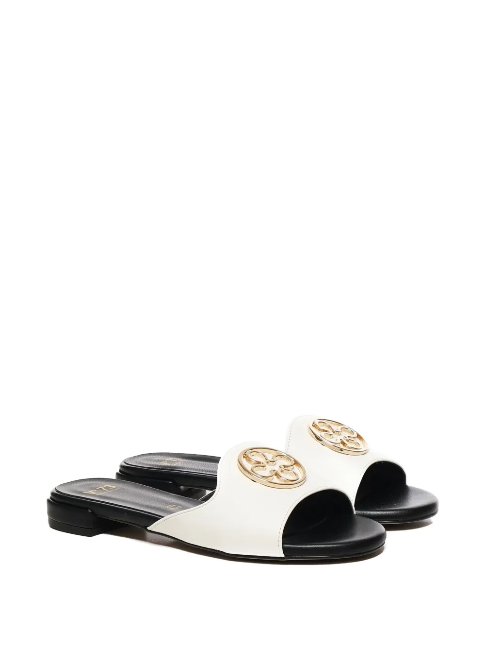 V°73 Janette logo-plaque open-toe sandals White