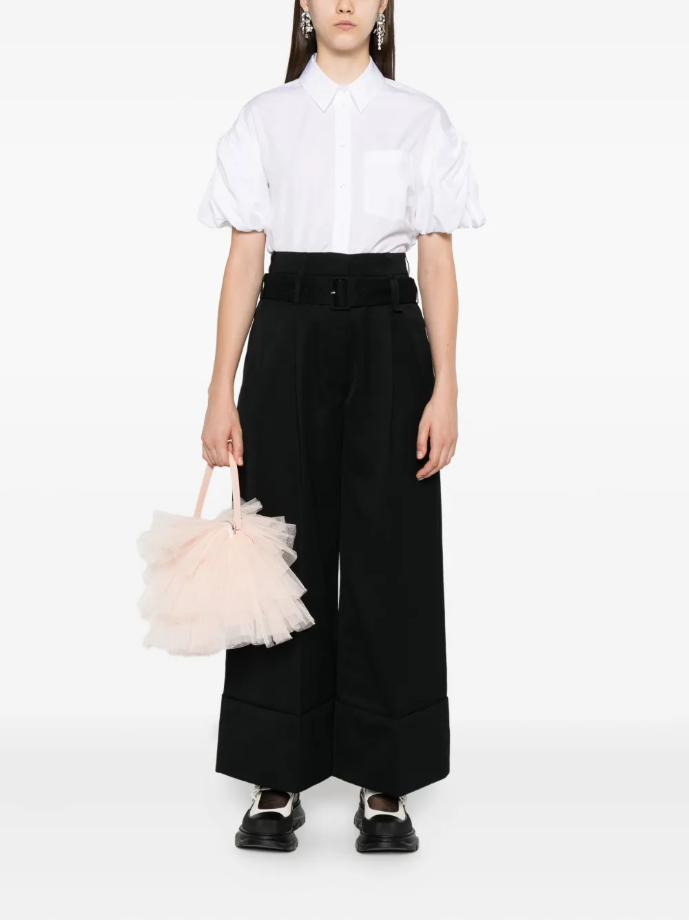 Simone Rocha belted trousers Zwart
