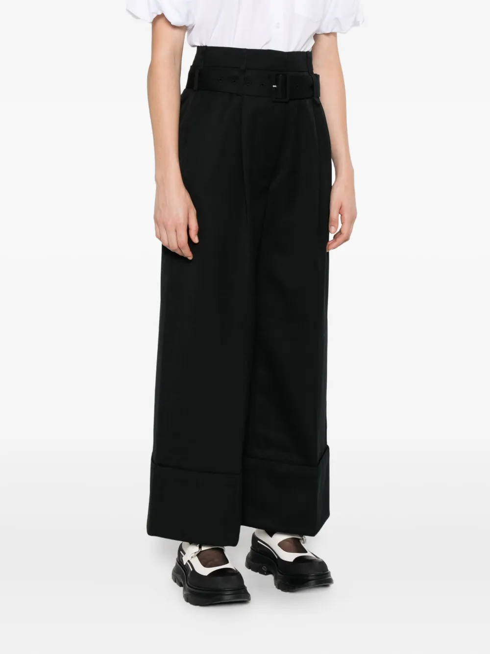 Simone Rocha belted trousers Zwart