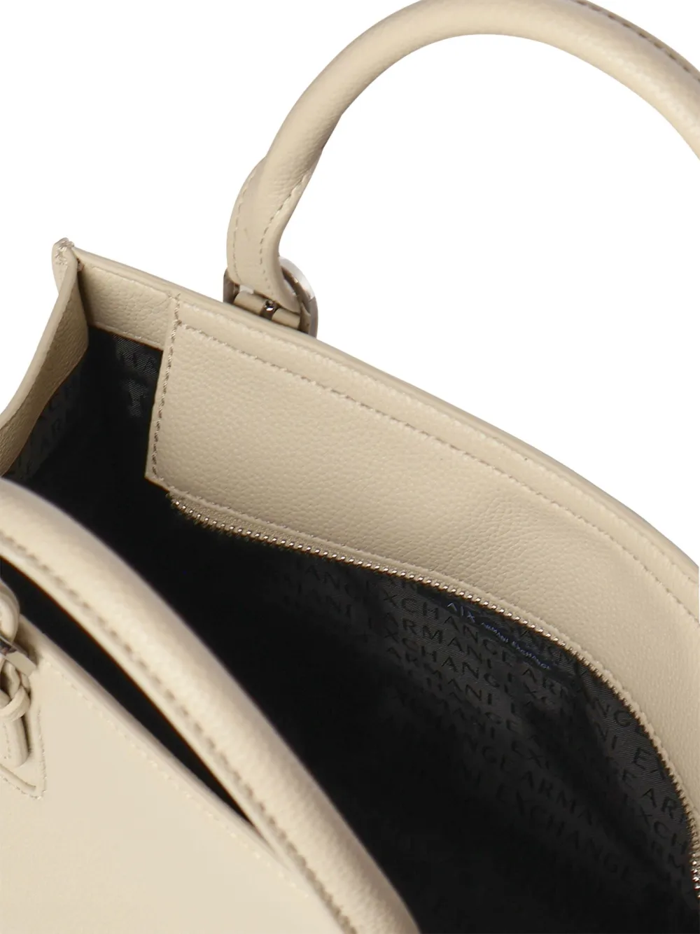 Armani Exchange leather tote bag Beige