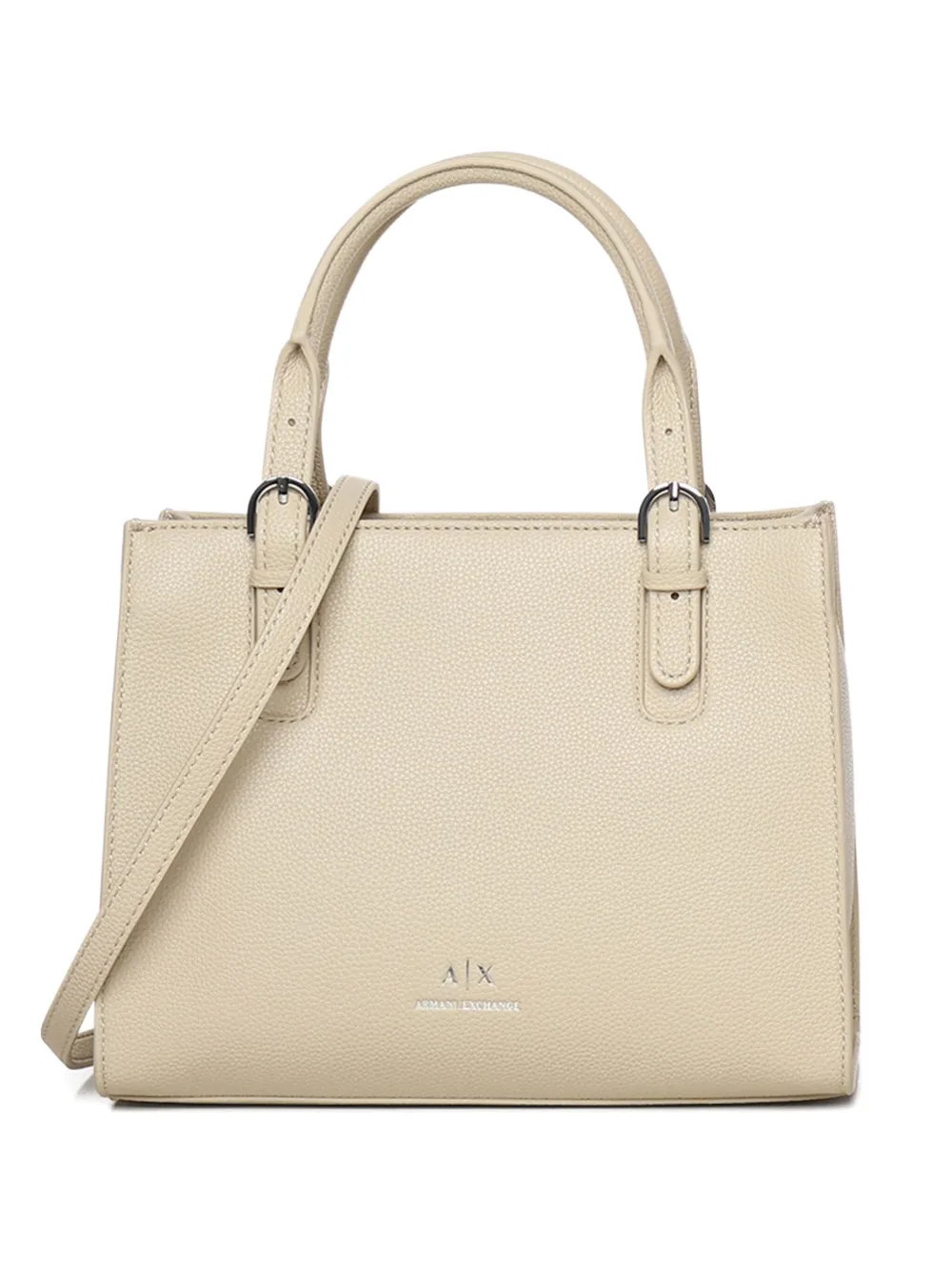 Armani Exchange leather tote bag Beige