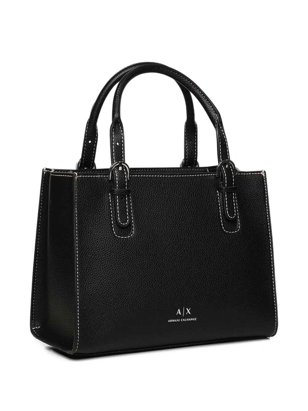 Armani Exchange logo-plaque shoulder bag Zwart