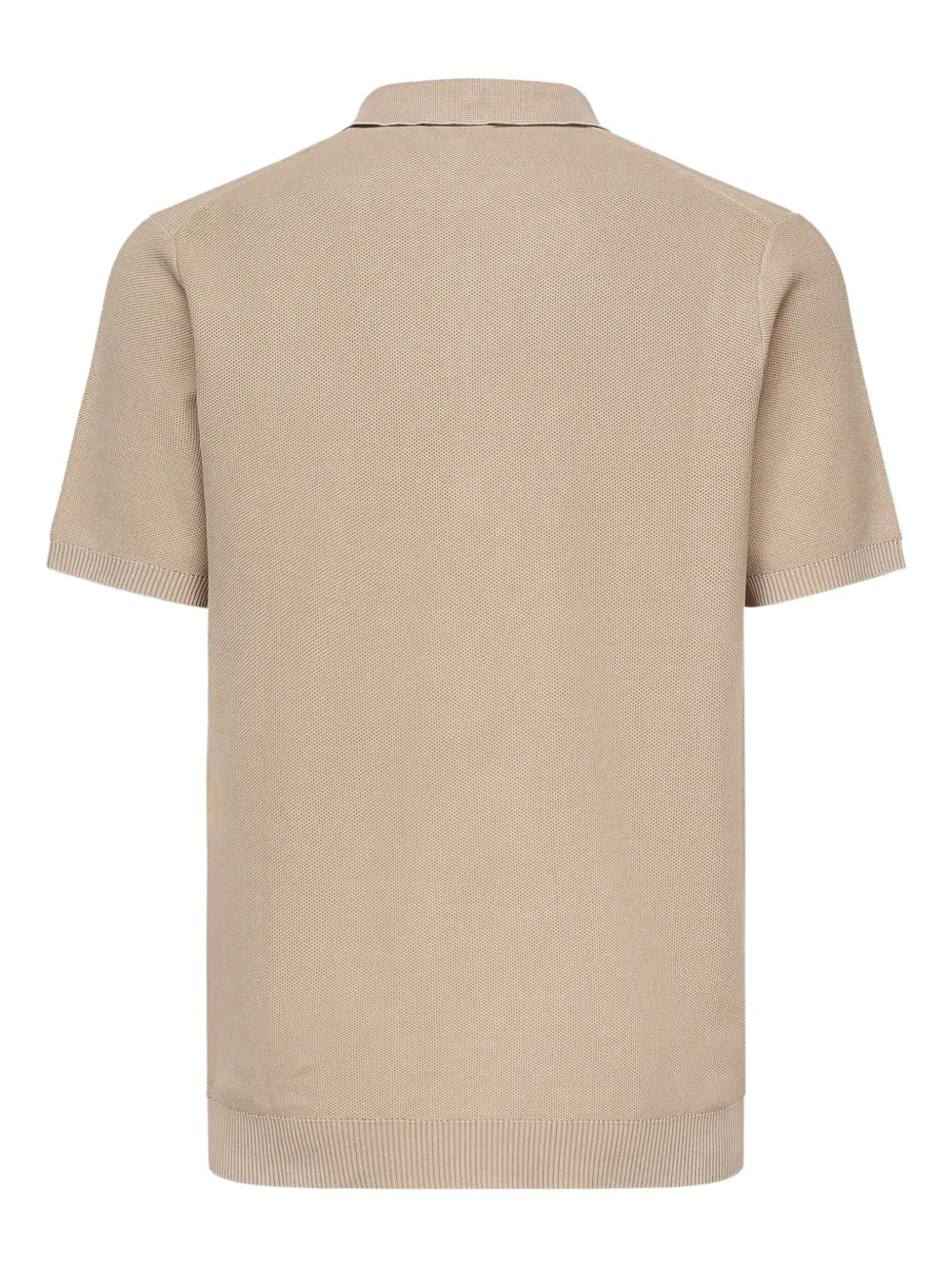 Sun68 Gebreid poloshirt Beige