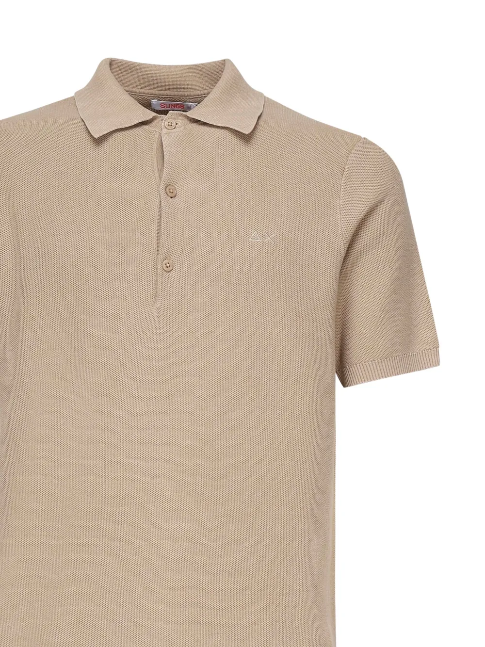 Sun68 Gebreid poloshirt Beige