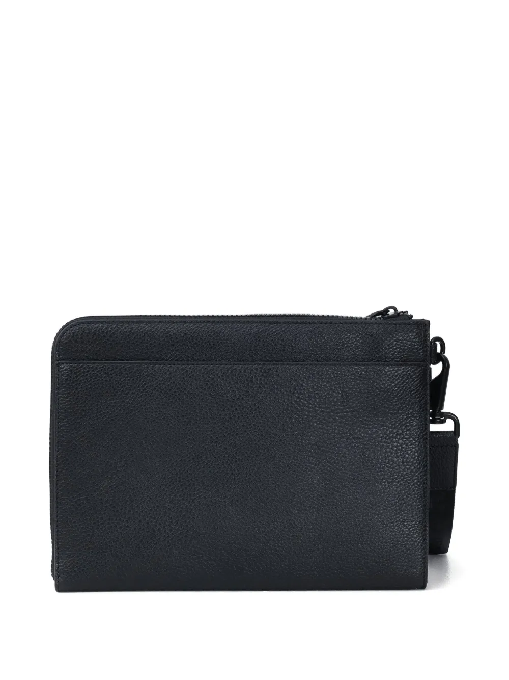 Just Cavalli logo-plaque zip-top clutch bag - Zwart