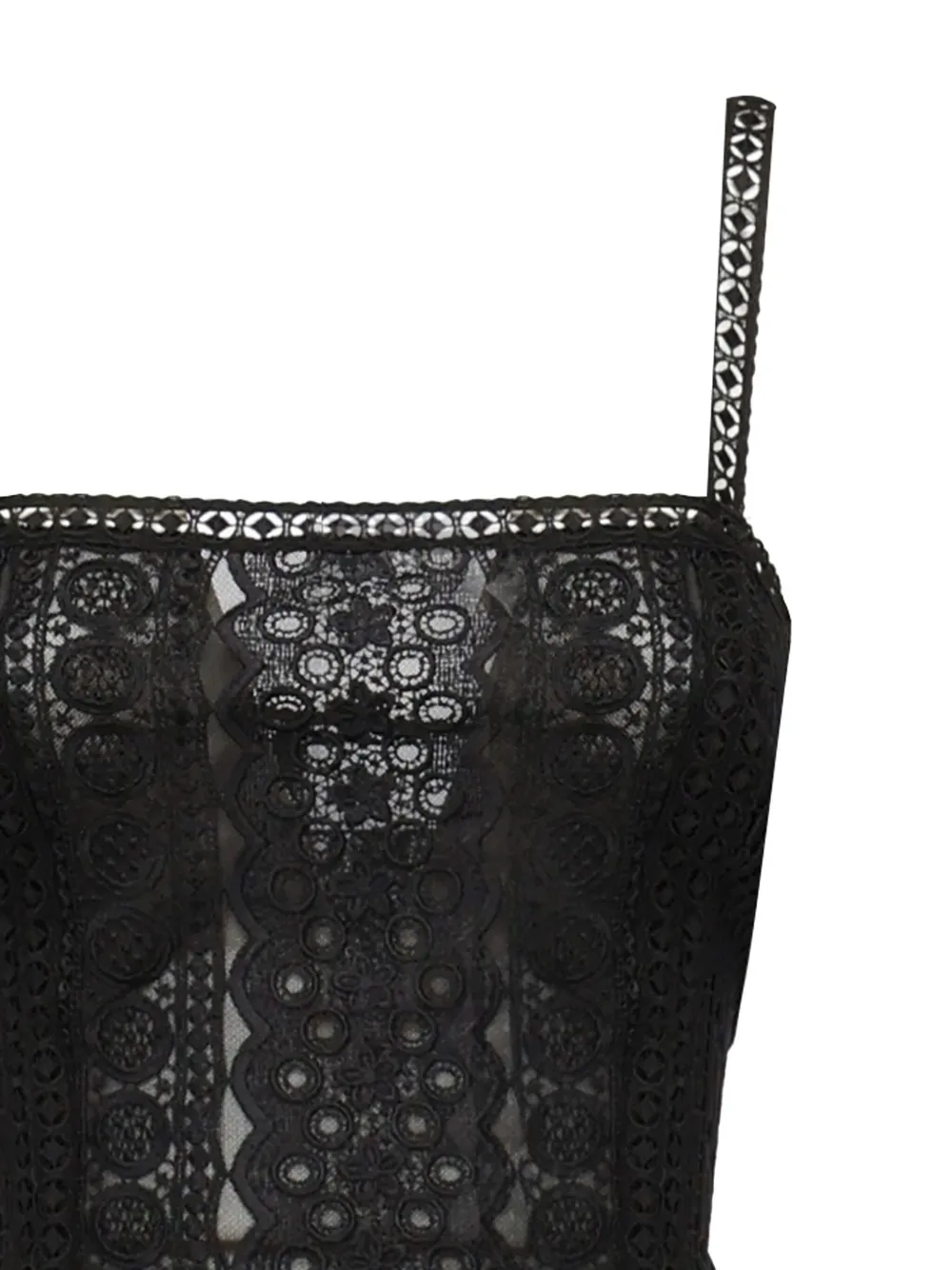 Charo Ruiz Ibiza Maxi-jurk met kant Zwart