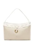 Coccinelle Isabela linen-cotton shoulder bag - Neutrals