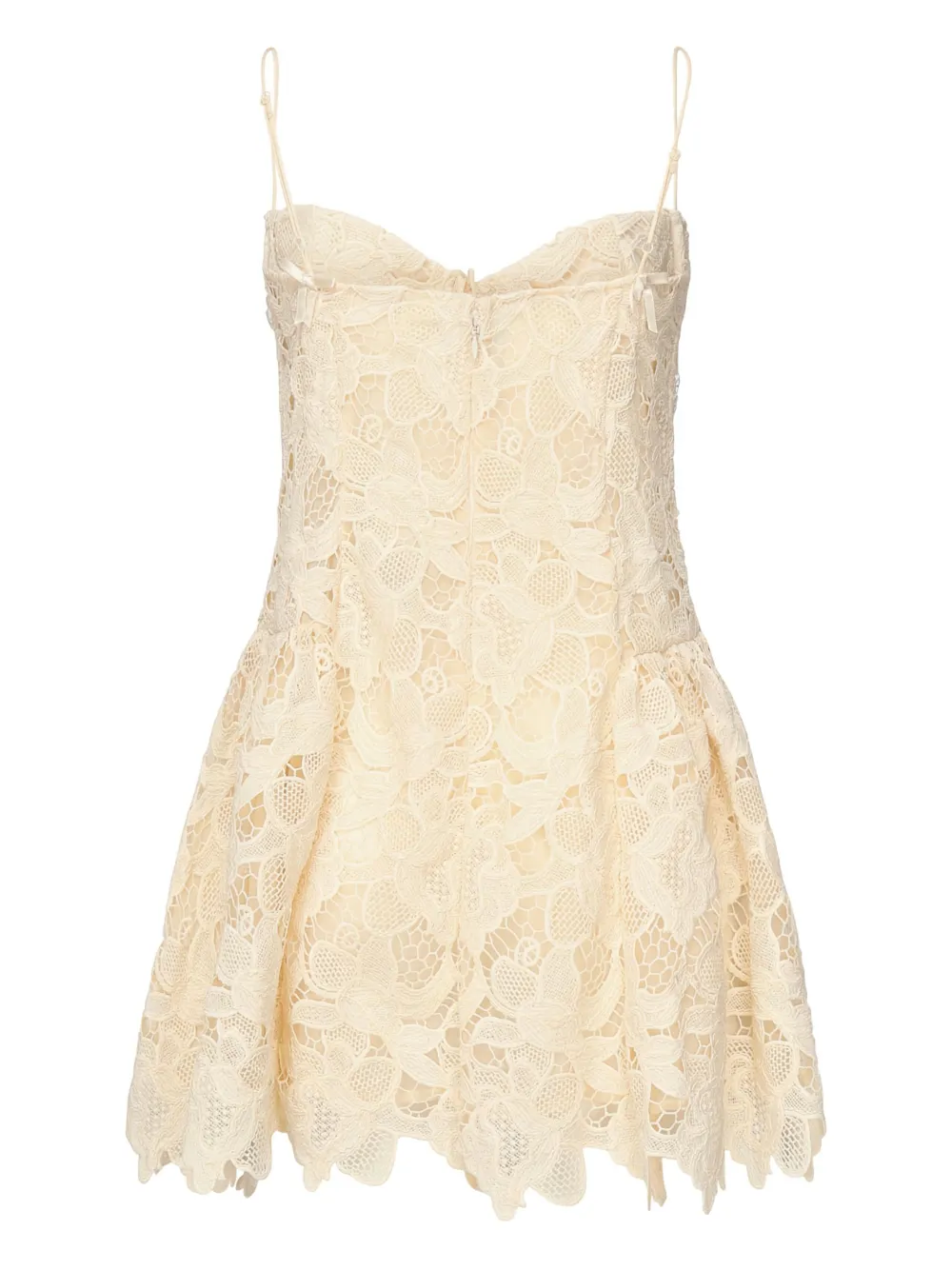 For Love And Lemons Midi-jurk met kant - Beige