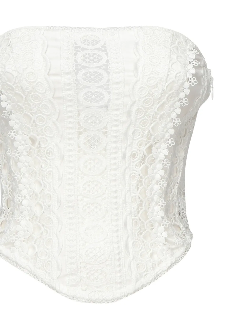 Charo Ruiz Ibiza Korset top met kant Wit