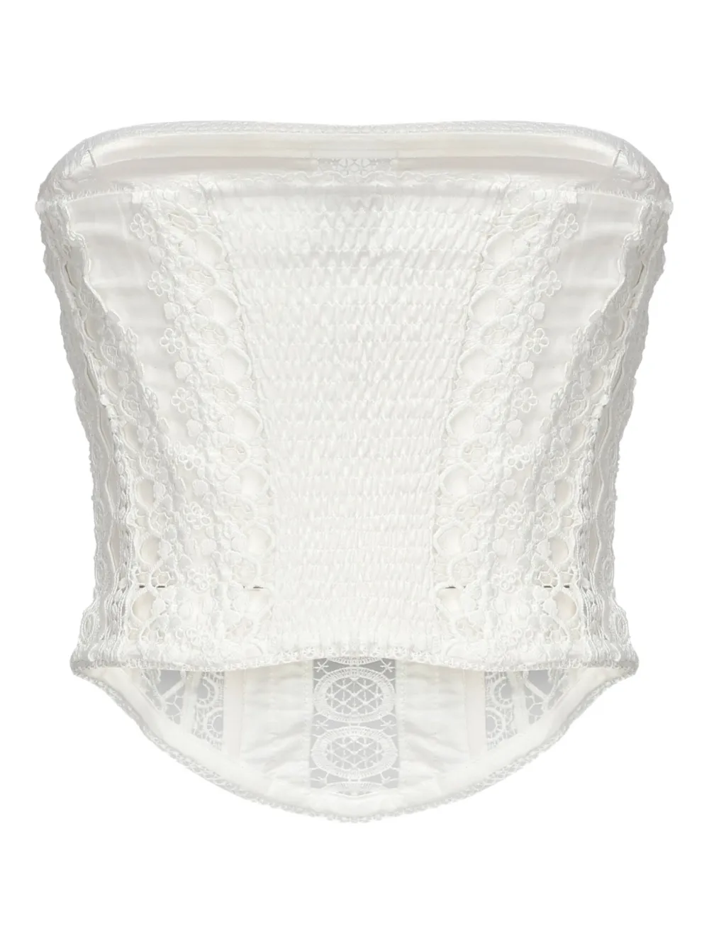 Charo Ruiz Ibiza Korset top met kant Wit