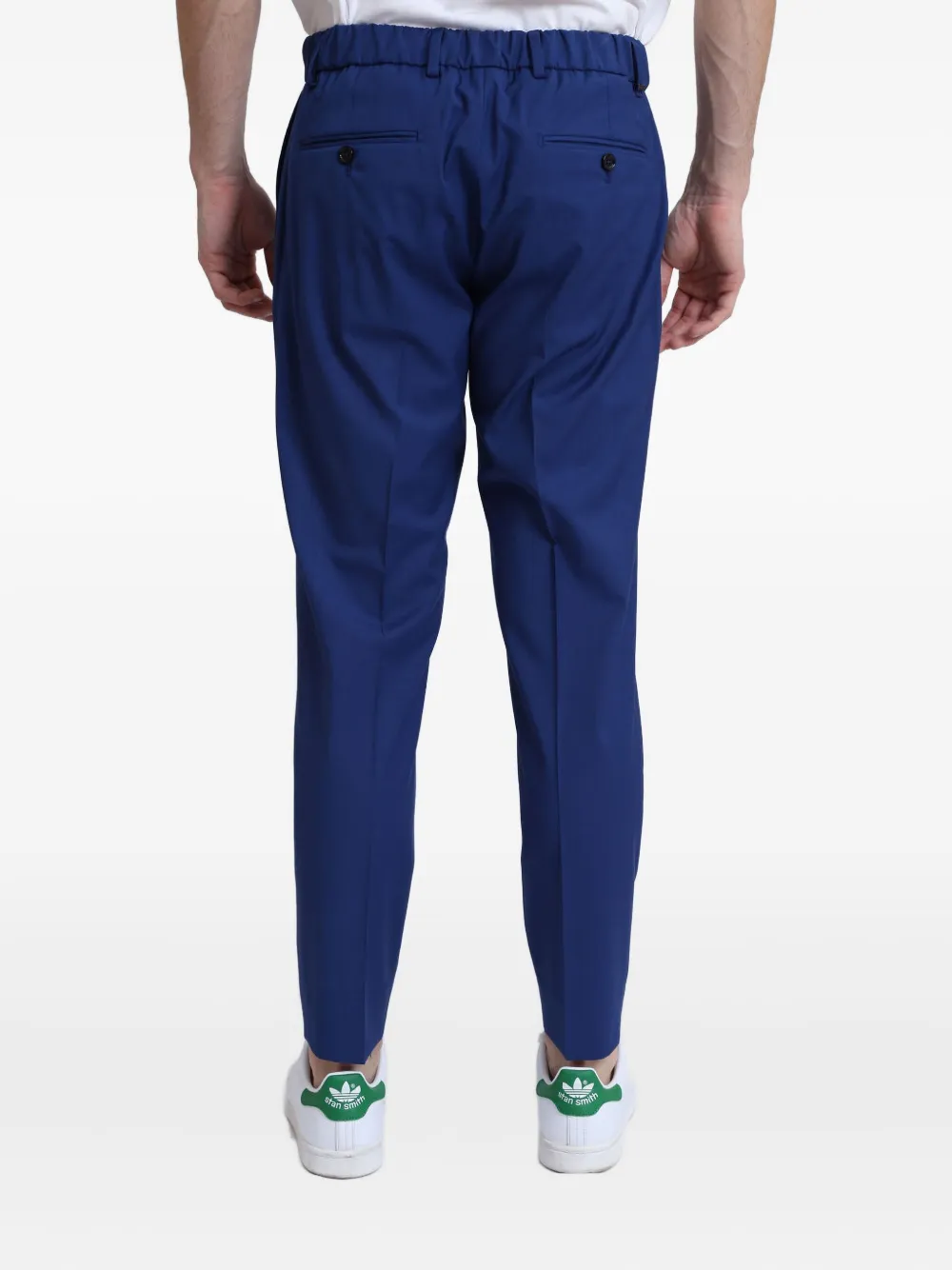 BE ABLE pleated elastic-waist trousers - Blauw