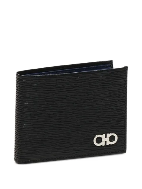 Ferragamo logo-plaque textured-leather wallet