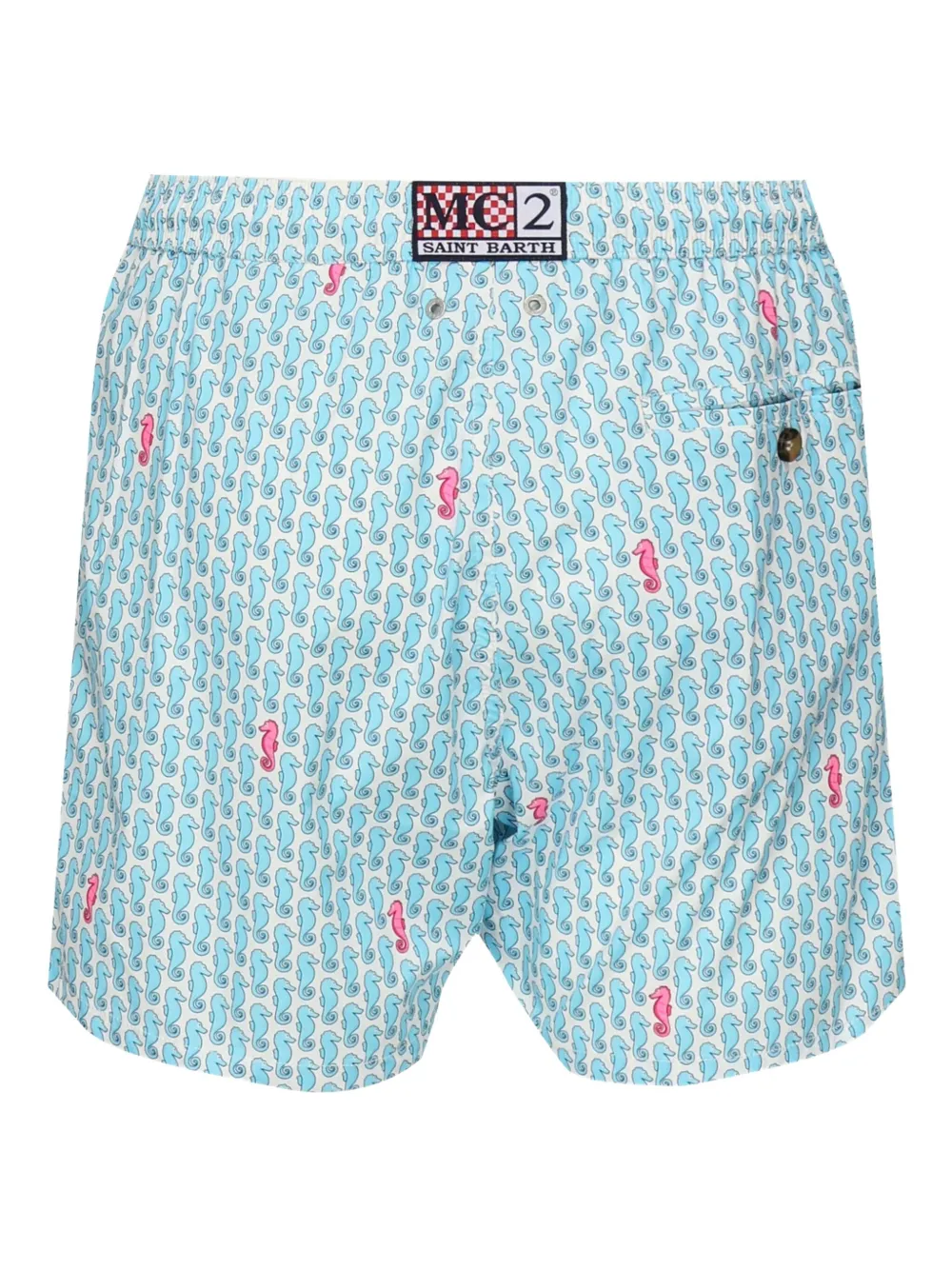 MC2 Saint Barth seahorse-print drawstring swim shorts Blauw