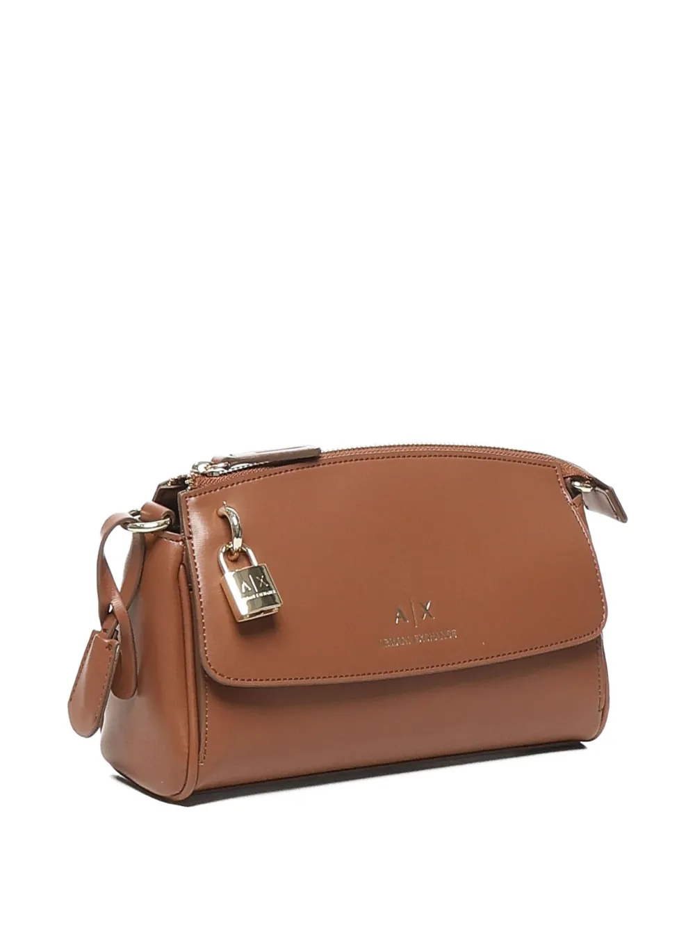 Armani Exchange padlock adjustable-strap shoulder bag Bruin