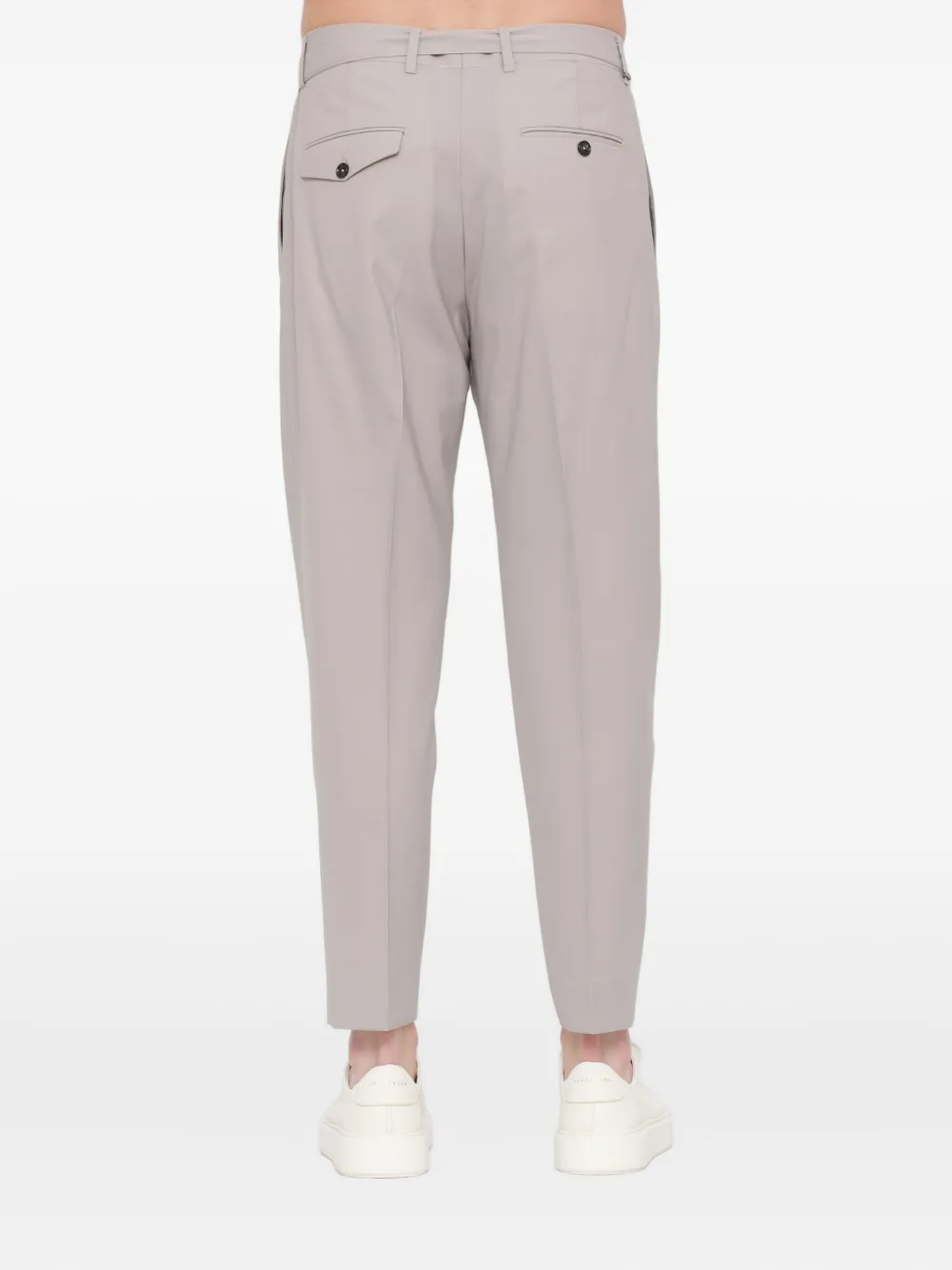Be Able Pleated Belted Trousers In Gray