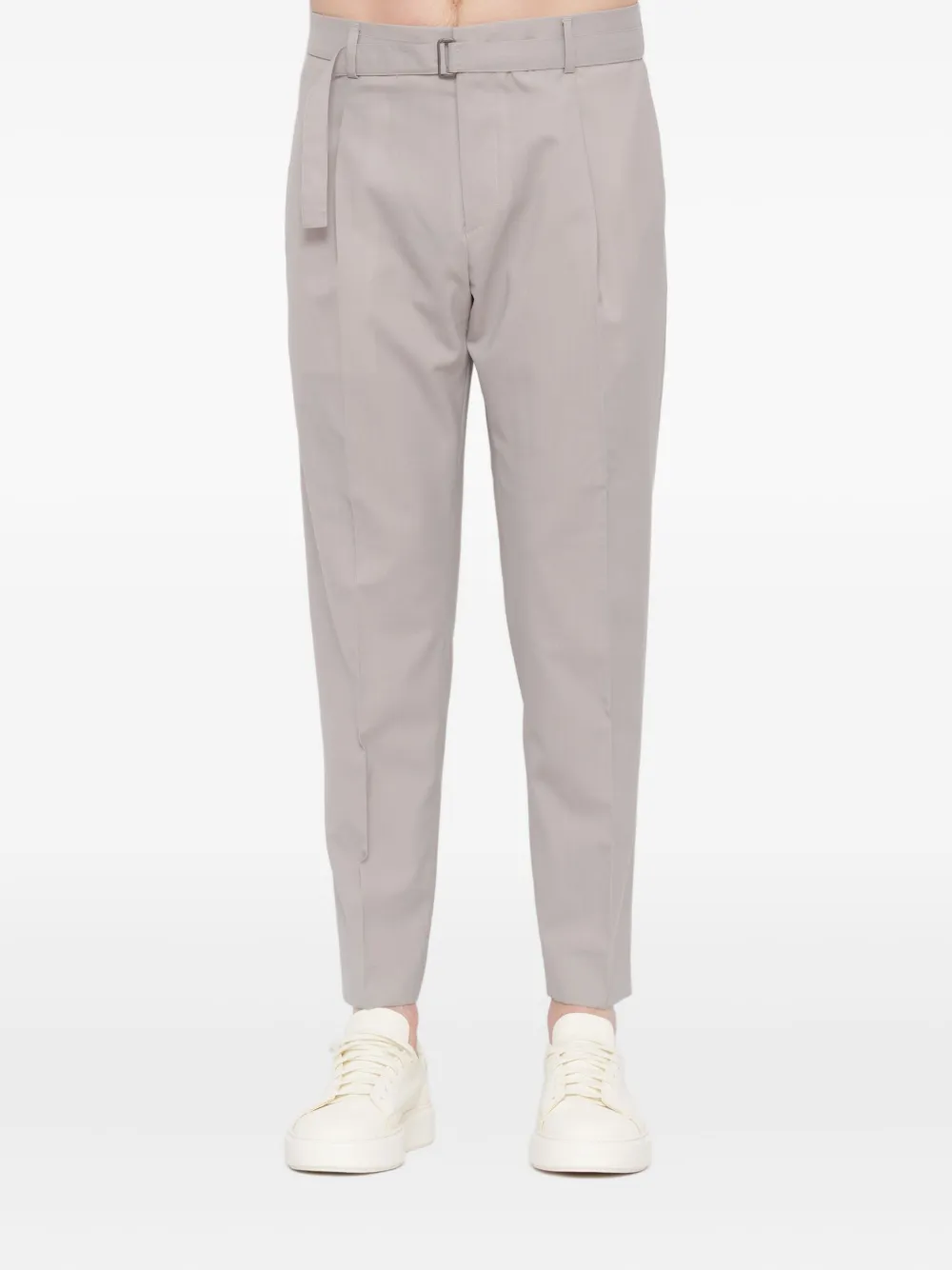 Be Able Pleated Belted Trousers In Gray
