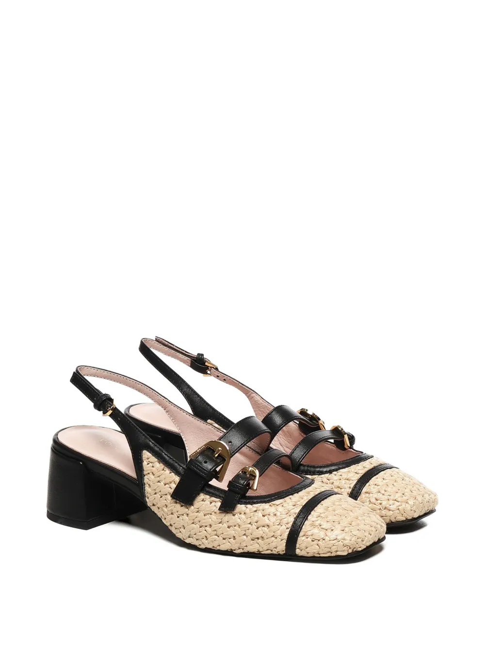 Coccinelle 50mm Maia crochet pumps Neutrals