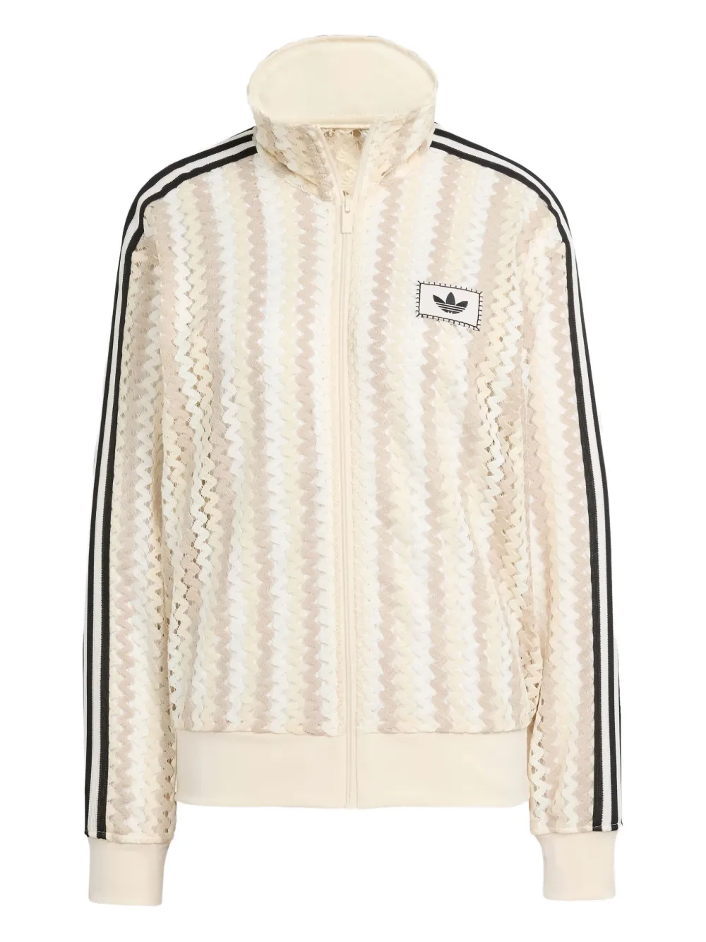 adidas Firebird crochet-detail bomber jacket | White | Image 1