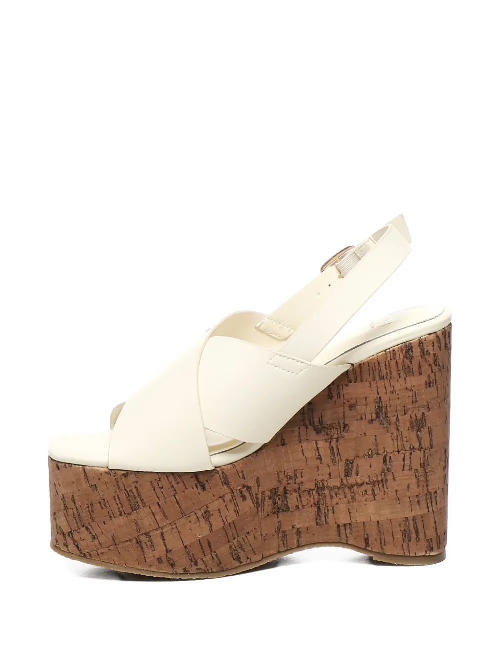 V°73 100mm Kornelia cross-strap wedge sandals Neutrals