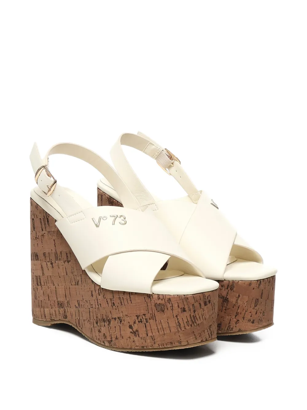 V°73 100mm Kornelia cross-strap wedge sandals | Heeled Sandals | Image 2
