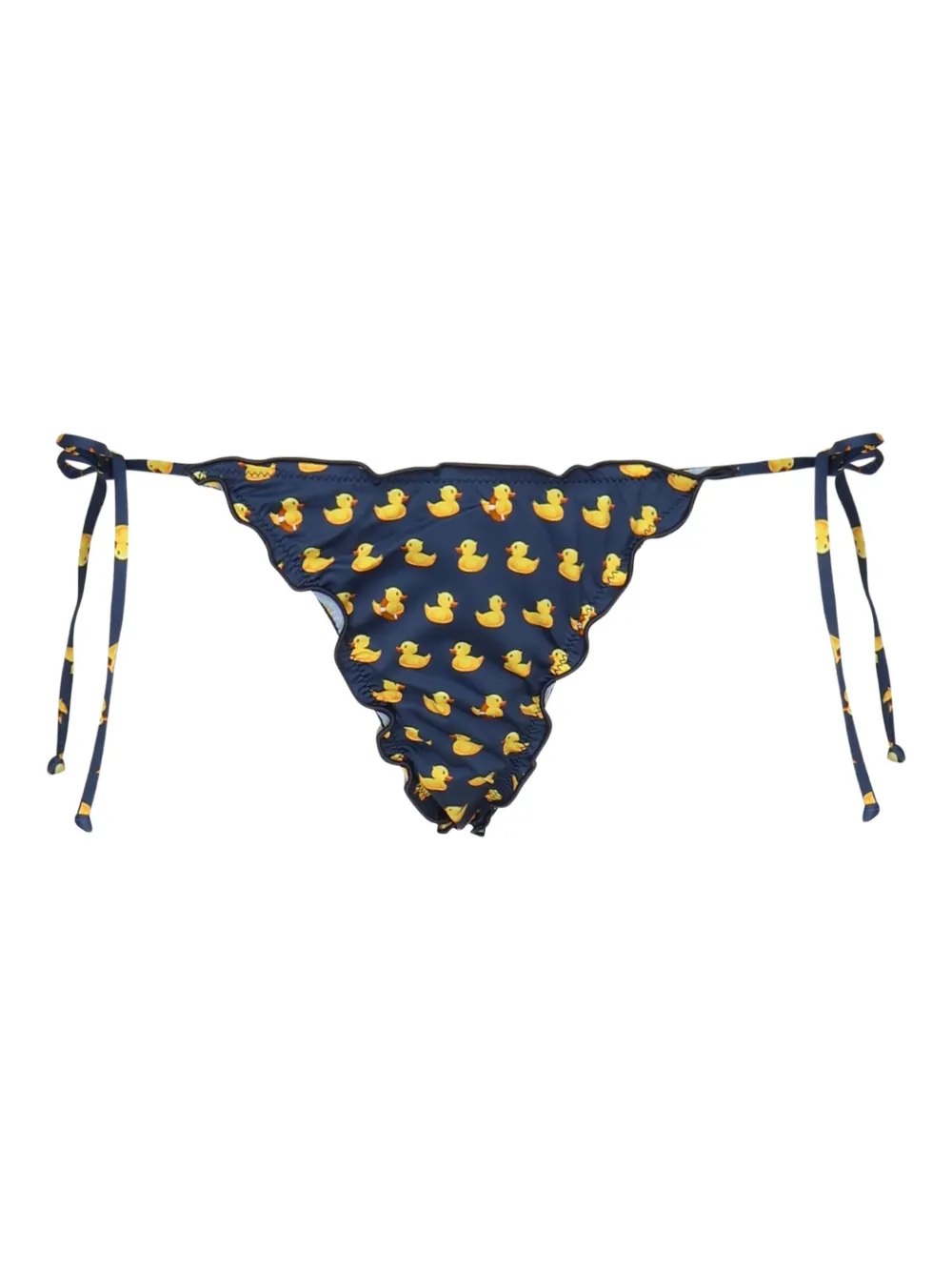 MC2 Saint Barth Bikinislip met eendenprint en ruches Blauw