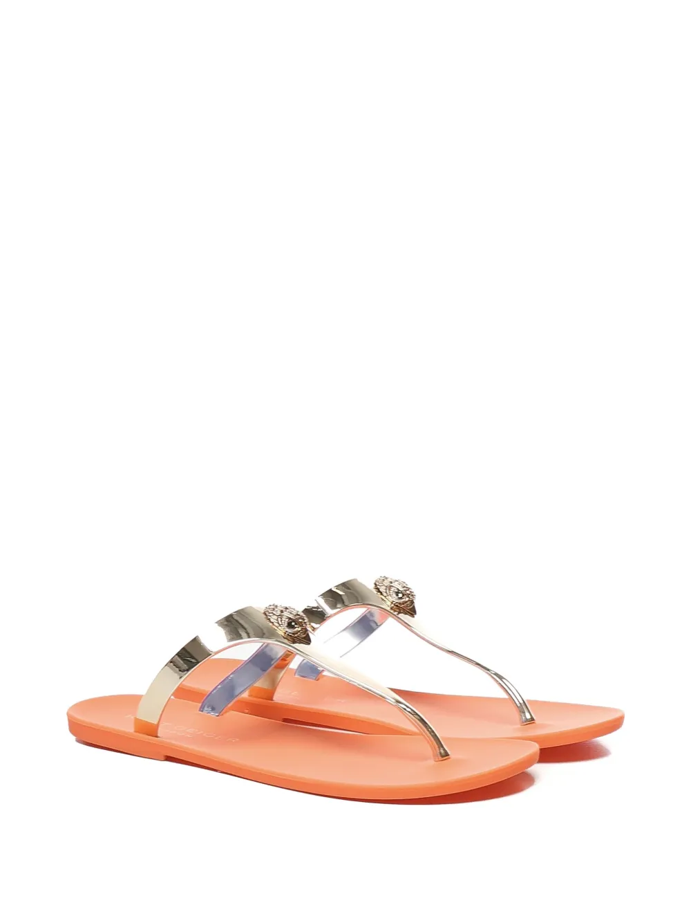 Kurt Geiger Logo-embellished T-bar Sandals In Multi