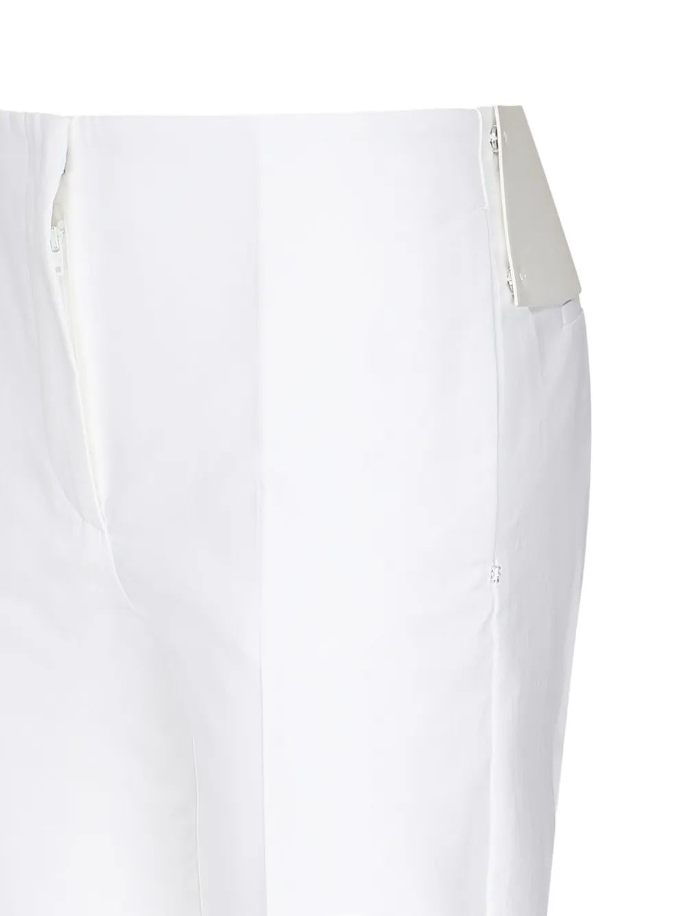 Sportmax Broek met zijzak en rits Wit