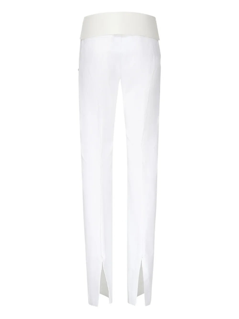 Sportmax Broek met zijzak en rits Wit