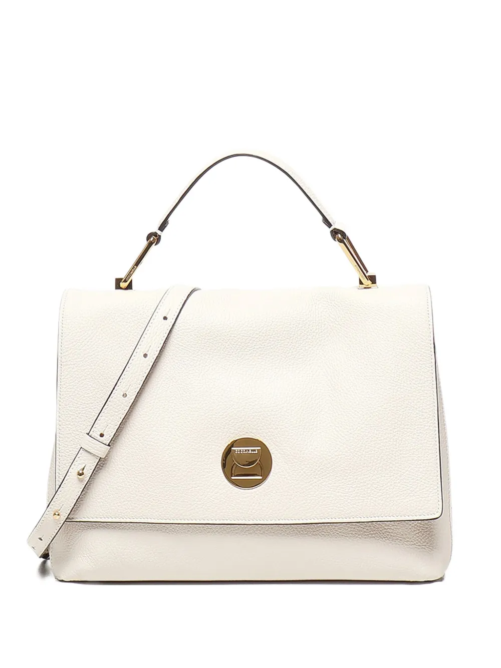 Coccinelle Handtas met bewerkte textuur Beige