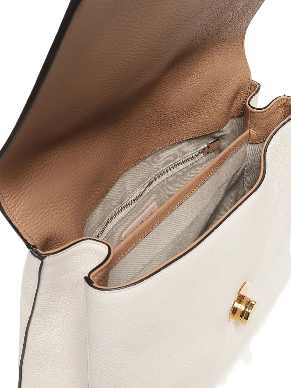 Coccinelle Handtas met bewerkte textuur Beige
